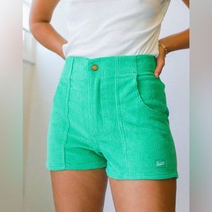 Hammies Retro Corduroy Women’s Short in Green - 28